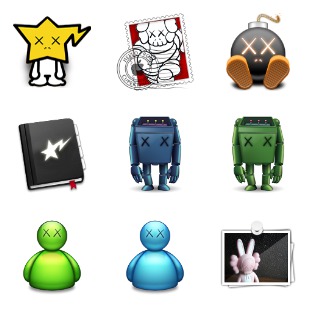 The Kaws icon sets preview