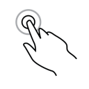 one, double, finger, tap, gestureworks icon