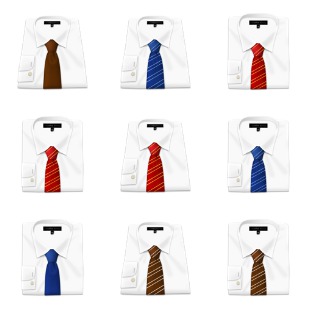 Shirt and Tie icon sets preview
