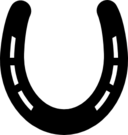Horseshoe without holes and with slits icon