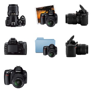 Nikon D40 icon sets preview