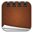 notepad leather icon
