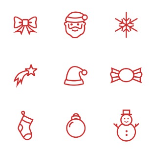 Christmas icon sets preview