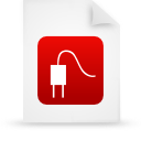 file, paper, red, document icon