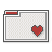 folder, heart, love, valentine, favorite icon