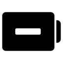 Battery with minus sign icon