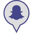 pin, snapchat, logo, media, social icon