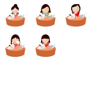 Office Women icon sets preview