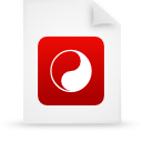 document, paper, red, file icon