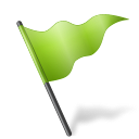 mapmarker, flag, chartreuse icon
