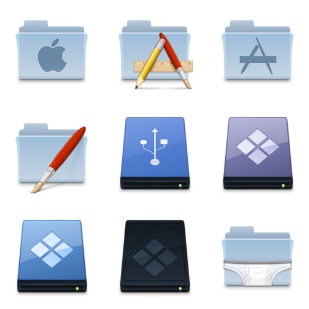 Agua Leopard Folders icon sets preview