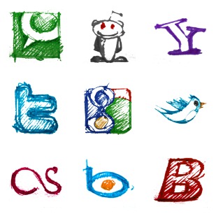 Social Sketches icon sets preview