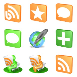 3D Social icon sets preview