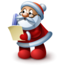 Santa Claus reading icon