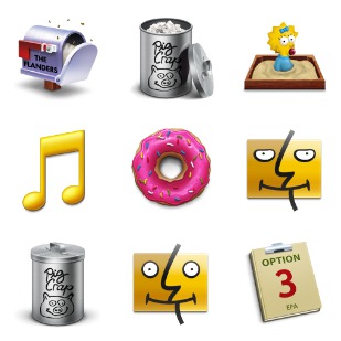 Simpsons icon sets preview