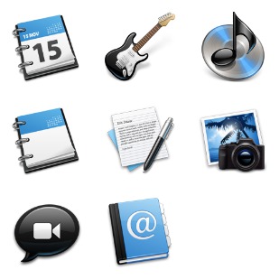 Black & Blue icon sets preview