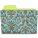 folder damask turquoise icon