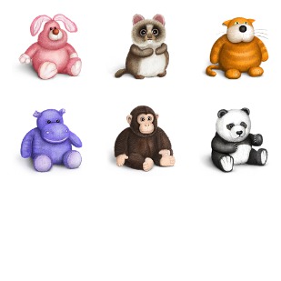 Toys icon sets preview
