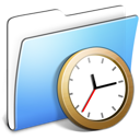 Aqua Smooth Folder Clock icon