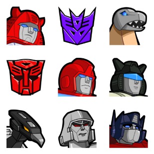 Transformers X Vol. 1 icon sets preview