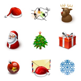 New Year icon sets preview