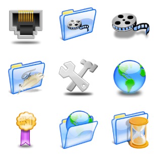 AzulLustre icon sets preview