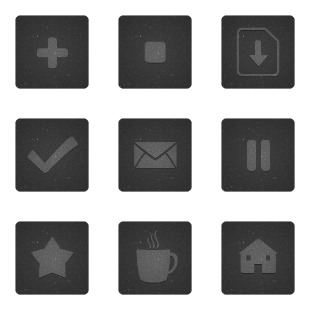 Dark Blog icon sets preview