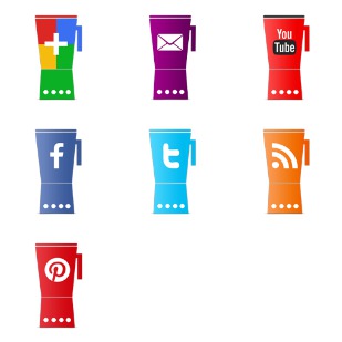 Social Cup icon sets preview