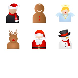Christmas People icon sets preview