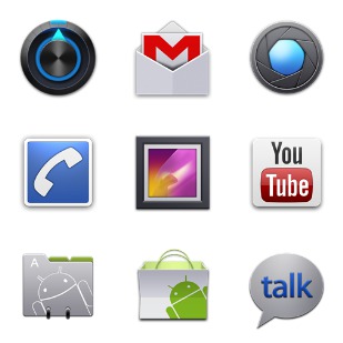 Android R2 Honeycomb icon sets preview