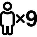 Nine persons symbol icon