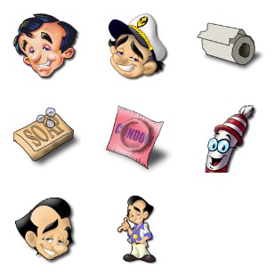 Larry Laffer icon sets preview