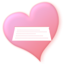 text, heart, valentine, document, love, file icon