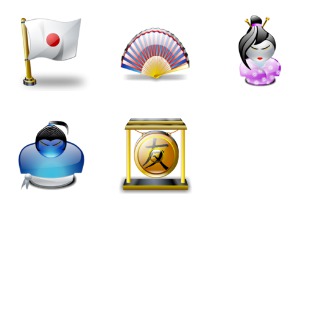 Japanese Traditions icon sets preview