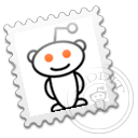 stamp, grey, reddit, postage icon