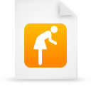 document, paper, file, orange icon