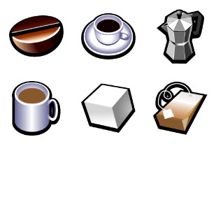 Coffee and Tea icon sets preview