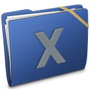 Blue Elastic X icon