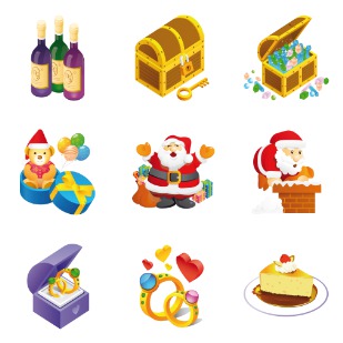 Christmas icon sets preview