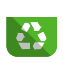 full, bin, recycling icon