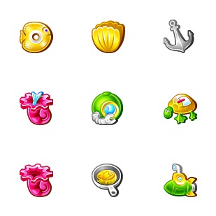 Underwater icon sets preview