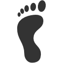 left, footprint icon