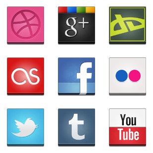 Simple Social icon sets preview
