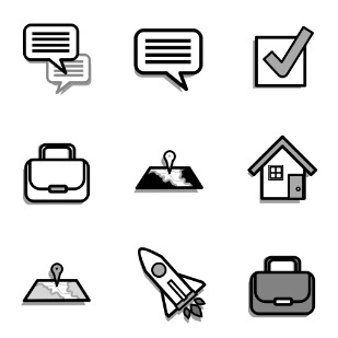 Monochrome icon sets preview