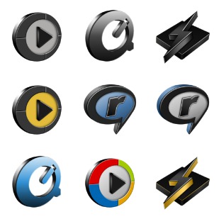 Media Players icon sets preview