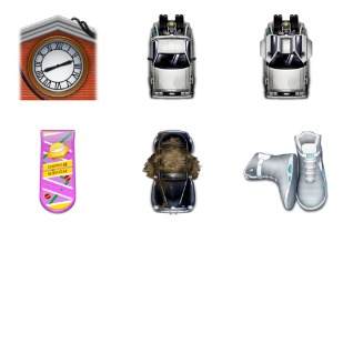 Back to the Future icon sets preview