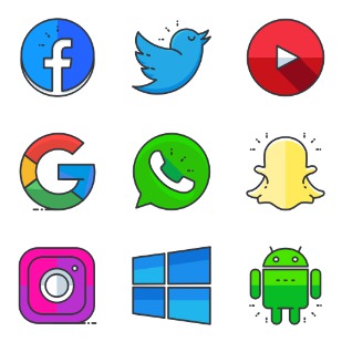 Social Media icon sets preview