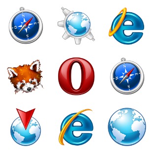 Browsers icon sets preview