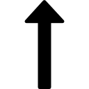 Long arrow pointing up icon