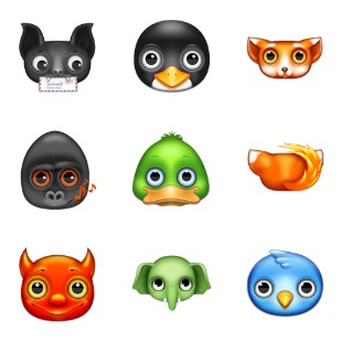 Zoom Eyed Creatures 2 icon sets preview
